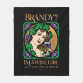 Brandy (ik ben een wijnmeisje) fleece deken (Voorkant)
