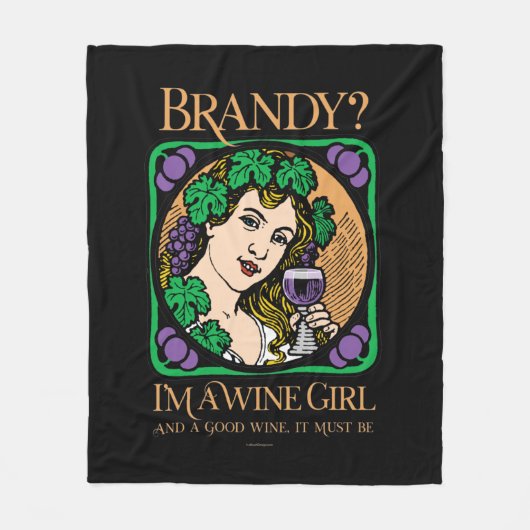 Brandy (ik ben een wijnmeisje) fleece deken (Voorkant)