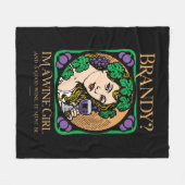 Brandy (ik ben een wijnmeisje) fleece deken (Voorkant (Horizontaal))