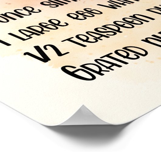 Brandy Milk punch recept Kerstfeest Poster (Hoek)