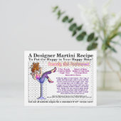 Brandy Old Fashioned Martini Recept Briefkaart (Staand voorkant)