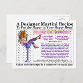 Brandy Old Fashioned Martini Recept Briefkaart (Voorkant / Achterkant)