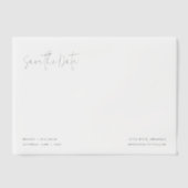 Brandy Simple Modern Wedding Save the Date Vellum Uitnodigingen (Voorkant)