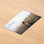 Brandy Simple Photo Modern Wedding Save the Date Acryl Uitnodigingen (Laagn)