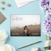 Brandy Simple Photo Modern Wedding Save the Date Acryl Uitnodigingen (Insitu (Huwelijk))