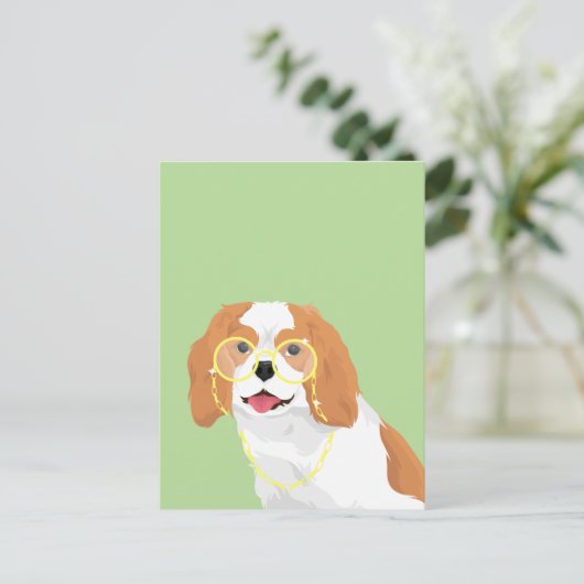 Brandy The Blenheim Cavalier King Charles Spaniel Briefkaart (Staand voorkant)