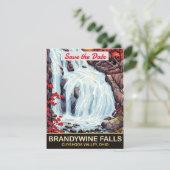 Brandywine Falls, Cuyahoga-vallei, Ohio, Save The Date (Staand voorkant)