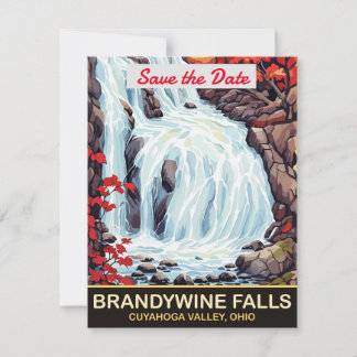 Brandywine Falls, Cuyahoga-vallei, Ohio,  Save The Date