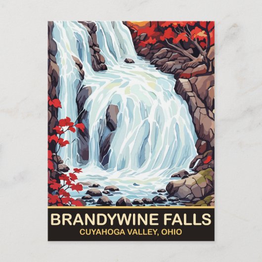 Brandywine Herfsten, Cuyahoga Valley, Ohio Briefkaart (Voorkant)