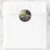 brandywine herfsten houten pad ronde sticker (Tas)