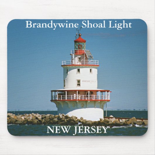 Brandywine Shoal Light, New Jersey Mousepad Muismat (Voorkant)
