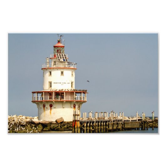 Brandywine Shoal Lighthouse Foto Afdruk (Voorkant)
