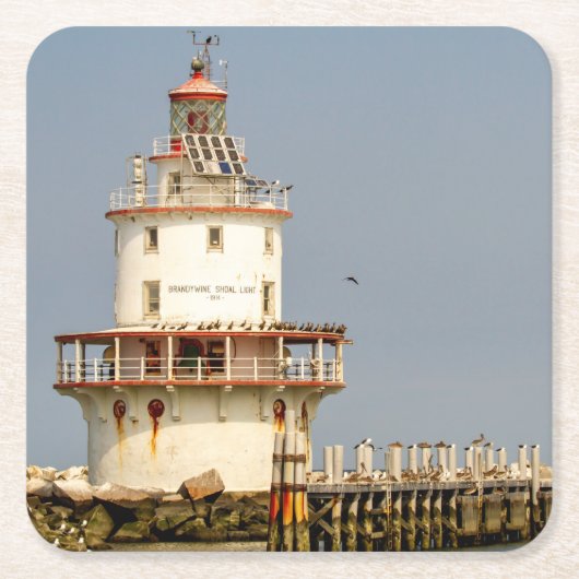 Brandywine Shoal Lighthouse Kartonnen Onderzetters (Voorkant)