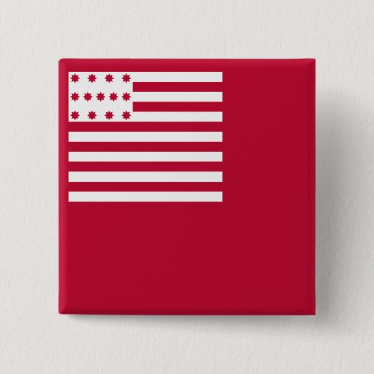 Brandywine vlag vierkante button 5,1 cm (Voorkant)