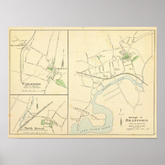 Branford, Cheshire, N Haven Poster (Voorkant)