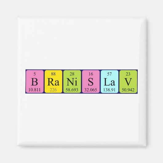 Branislav periodiek tabelnaam magnenet magneet (Voorkant)
