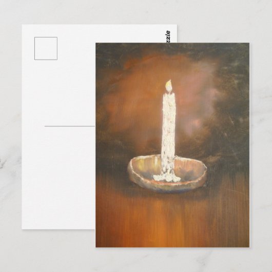 Brankelend wit Briefkaart van de Kandlestick (Voorkant / Achterkant)