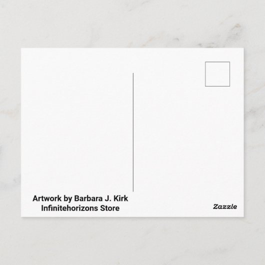 Brankelend wit Briefkaart van de Kandlestick (Achterkant)