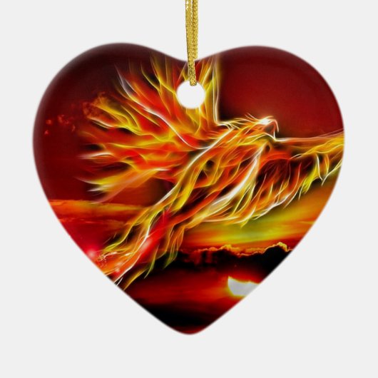 Brankelende Phoenix Garden van Tarot Keramisch Ornament (Voorkant)