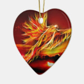 Brankelende Phoenix Garden van Tarot Keramisch Ornament (Links)