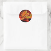 Brankelende Phoenix Garden van Tarot Ronde Sticker (Tas)