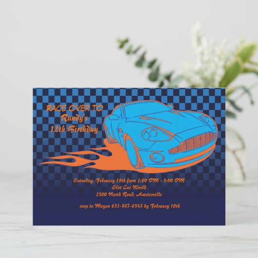 Brankelende rubberuitnodiging kaart (Staand voorkant)