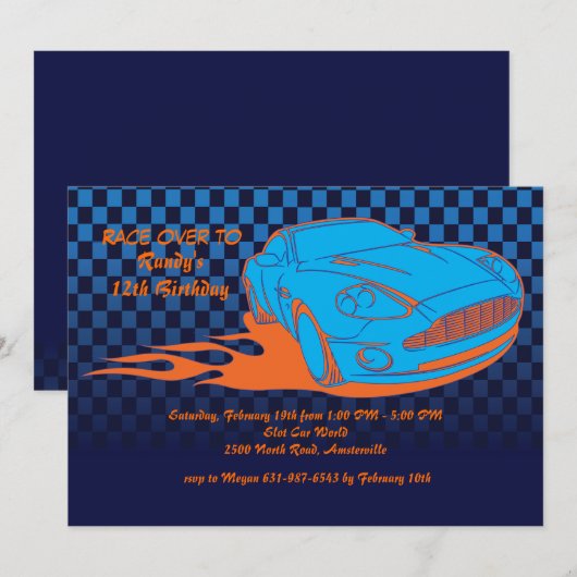 Brankelende rubberuitnodiging kaart (Voorkant / Achterkant)