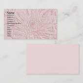 Brankelende vreugde/ in reliëf gemaakt Floral desi Visitekaartje (Voorkant / Achterkant)