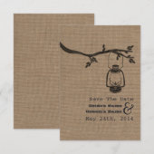 Branken geïnspireerde olielantaarnverbinding bespa save the date (Voorkant / Achterkant)