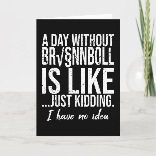 Brännboll grappig sport cadeau idee kaart (Voorkant)