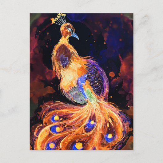 Branning Phoenix Peacock Briefkaart (Voorkant)