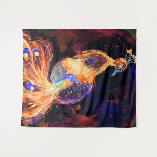 Branning Phoenix Peacock Wandkleed (Voorkant (horizontaal))