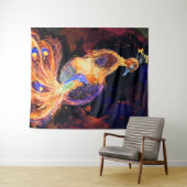 Branning Phoenix Peacock Wandkleed (In Situ (horizontaal))