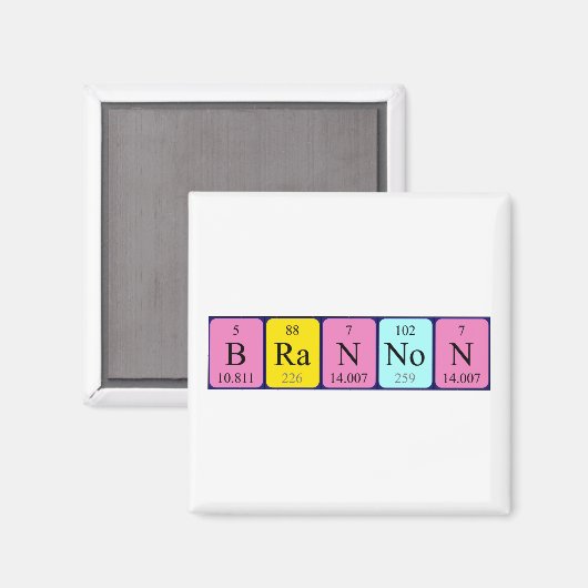 Brannon periodiek table name magnet (Voorkant / Achterkant)