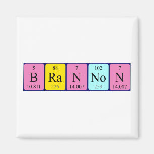 Brannon periodiek table name magnet