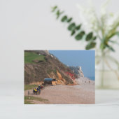 Branscombe Beach in het vroeg voorjaar Briefkaart (Staand voorkant)