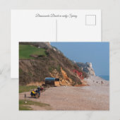 Branscombe Beach in het vroeg voorjaar Briefkaart (Voorkant / Achterkant)