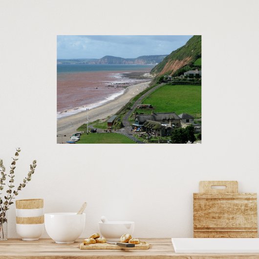 Branscombe Beach Poster (Keuken)