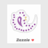 Bransoletka z serduszkiem Style, Light Eggplant Sticker (Vel)