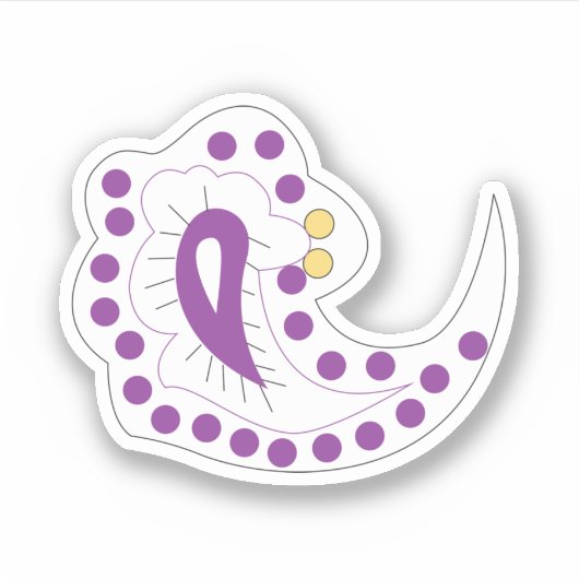 Bransoletka z serduszkiem Style, Light Eggplant Sticker (Voorkant)