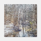Branson Herfst Creek Winter Snow Painterly Magnet (Voorkant)