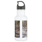 Branson Herfst Creek Winter Snow Painterly Roestvr Waterfles (Achterkant)