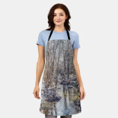 Branson Herfst Creek Winter Snow Painterly Schort (Gedragen)