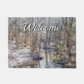 Branson Herfst Creek Winter Snow Painterly Welcome Deurmat (Voorkant)