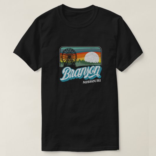 Branson Missouri 80S Style Retro Distresse T-shirt (Design voorkant)