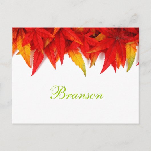 Branson Missouri Autumn Leaves Briefkaart (Voorkant)