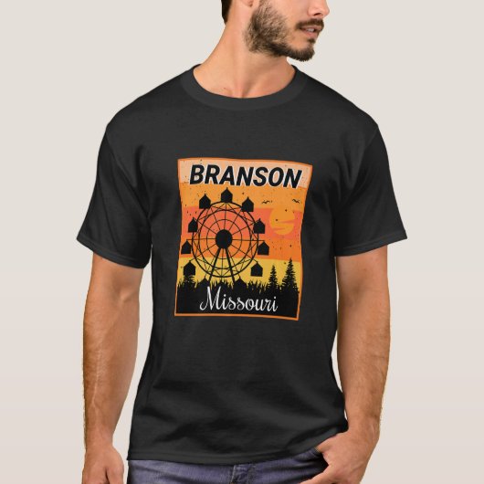 Branson Missouri Big wheel Vacation Camping Hiking T-shirt (Voorkant)