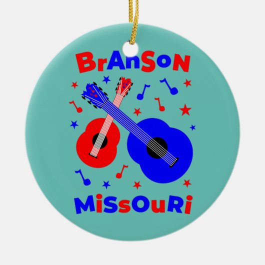 Branson Missouri Family Vacation Guitar Keramisch Ornament (Voorkant)