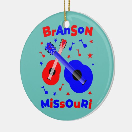 Branson Missouri Family Vacation Guitar Keramisch Ornament (Links)
