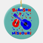 Branson Missouri Family Vacation Guitar Keramisch Ornament (Achterkant)
